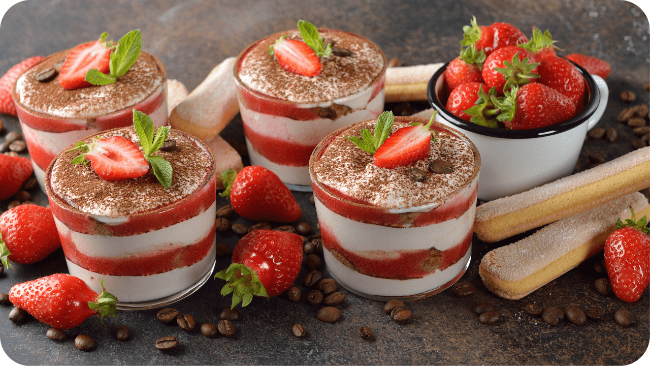 Bolo gelado de morango