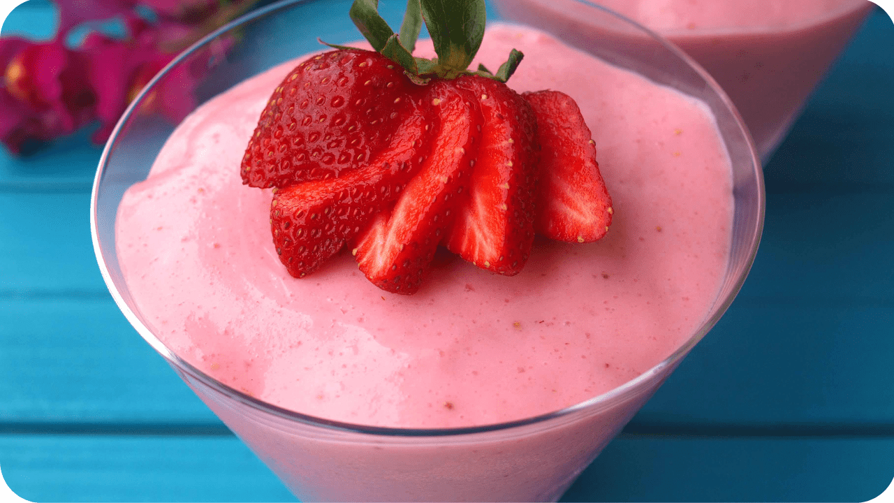 mousse de morango